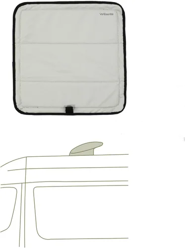 Vista 7 de VanEssential Cubierta de ventilación de techo opaca con aislamiento magnético diseñada para (MaxxAir/Fantastic Fan) 16.5 "x 16.5" - Negro