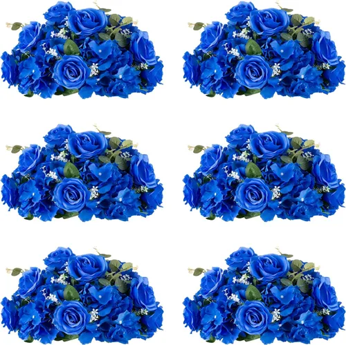 Vista 32 de BLOSMON Bolas de Flores Artificiales Centros de Mesa de Boda 2 Piezas 11.8" Lila Flores Falsas Rosa Hortensia Arreglo de Bolas Centro de Mesa
