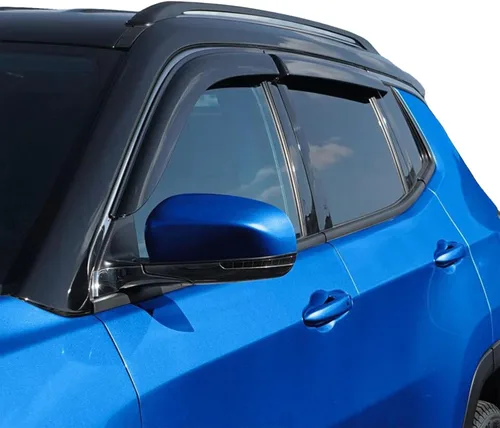 Vista 25 de Viseras adhesivas para ventana, protectores de lluvia compatibles con Toyota Rav4 2006-2012, deflector de ventana de ventilación lateral, protección
