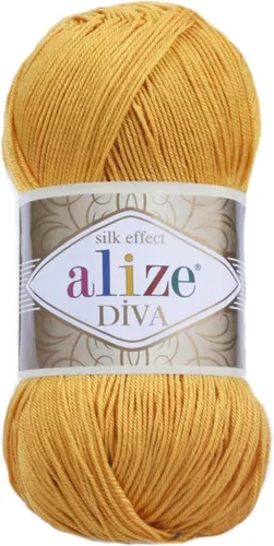 Vista 5 de Alize Diva Silk Effect 100% hilo acrílico de microfibra, 1 madejas de bola de 3.53 oz 383yds color (1 - crema)