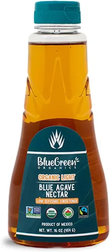 Blue Green Agave néctar orgánico, azul claro, 16 onzas