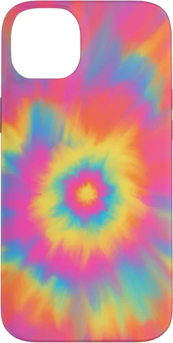 Vista 15 de Funda de diseño abstracto de remolino de arco iris colorido Tie Dye para iPhone 16