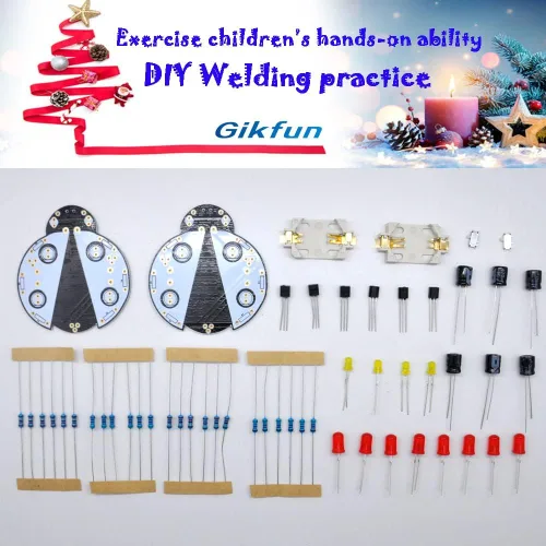 Vista 4 de Gikfun Mariquita Práctica de soldadura electrónica DIY Adultos STEM Práctica Ciencia Proyecto GK1021