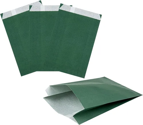 Vista 31 de Restaurantware Bag Tek - Bolsas de papel de 4.3 x 1.5 x 6.3 pulgadas para aperitivos, 100 bolsas desechables para papas fritas, a prueba de grasa
