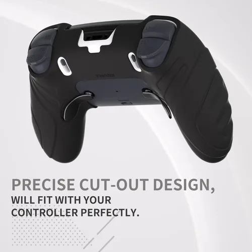 Vista 6 de PlayVital Guardian Edition Anti-Slip Ergonomic Silicone Cover Case for ps5 Edge Controller, Soft Rubber Protector Skin for ps5 Edge Wireless