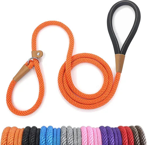 Vista 10 de lynxking Correa Deslizante para Perros de 5 6 8 PIES Correa de Entrenamiento para Perros Resistente de Servicio Pesado Trenzada Sin Tirones Correa