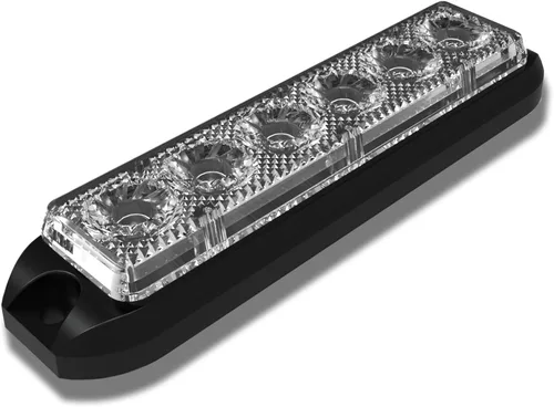 Vista 2 de Cabezal de luz de advertencia rápida, 3.0, TIR, 3 vatios, 6 ledes, para rejilla de emergencia de vehículo., Ambar