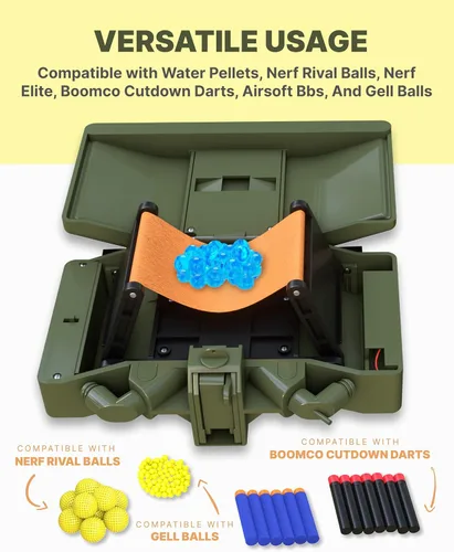Vista 4 de Skywin Toy Claymore para juegos Cable de viaje y control remoto incluidos para Claymore de plástico compatible con Nerf (verde, paquete de 2)