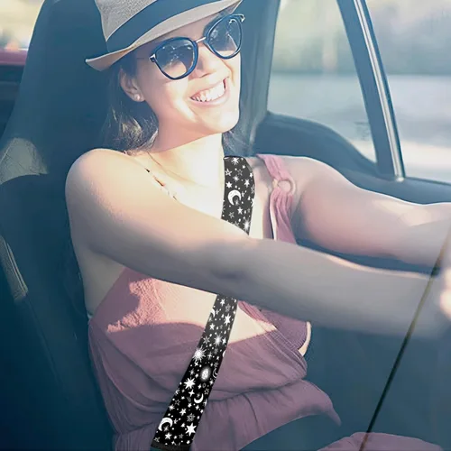 Vista 4 de Funda para cinturón de seguridad para adultos, 1 funda para cinturón de seguridad extra larga, fundas para cinturón de seguridad, cojín suave