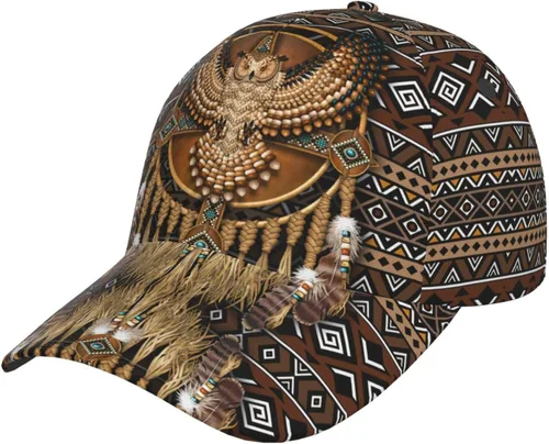 Gorra de béisbol india nativa americana para mujeres y hombres, ajustable nativo americano, gorra de pesca para sol y playa