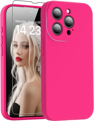 Vista 27 de DEENAKIN Funda de silicona compatible con iPhone 12 Pro Max con protector de pantalla, protección mejorada de la cámara, ajuste delgado y suave