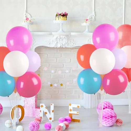 Vista 6 de Sakolla Juego de 4 soportes para globos para mesa con base autoadhesiva, soporte de mesa para globos de escritorio, centro de mesa, soporte