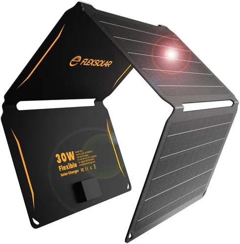 Vista 10 de Paneles solares portátiles de 10 W (5 V 2 A máximo), cargador solar plegable con puerto USB-A para teléfono celular, iPad, banco de energía, paneles