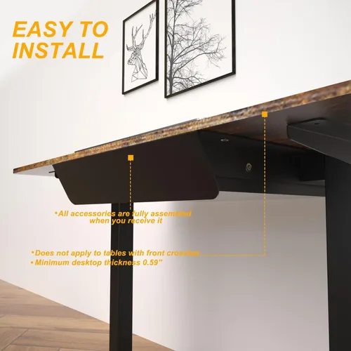 Vista 7 de Under Desk Drawer with Removable Tray, 15.4" Wide 2-in-1 Organizer – 60° Ergonomic Tilt, 4-Compartment Insert for Pens, Phones & Cables, Ball