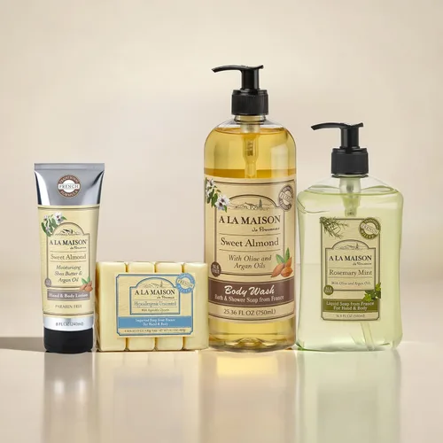 Vista 6 de A LA MAISON Jabón líquido francés de lavanda para manos, lavado de manos natural hecho con aceites esenciales, biodegradable, a base de plantas