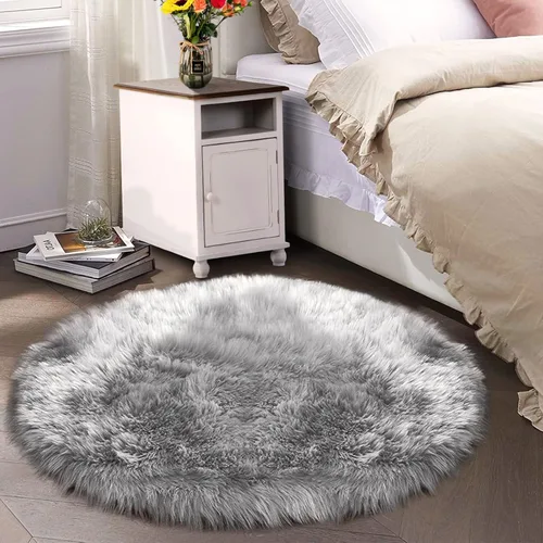 Vista 81 de Latepis - Alfombra rectangular de piel sintética tipo lana de oveja suave y esponjosa de estilo bohemio para sala de estar, dormitorio y residencias