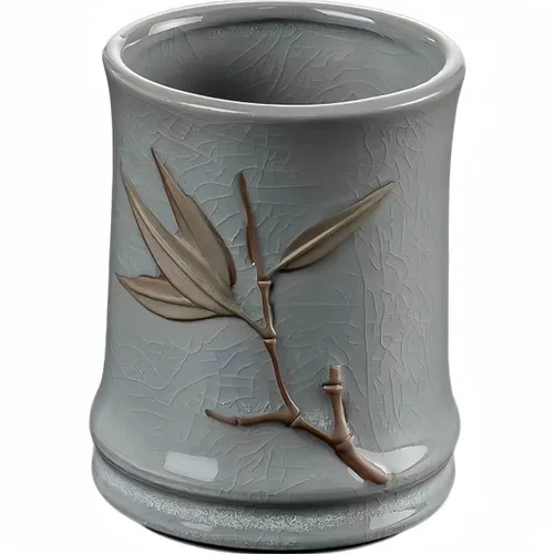 Vista 9 de Soporte estético retro de bambú para escritorio, suministros de oficina clásicos, decoración de cubículos, accesorios de espacio de trabajo