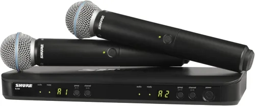 Vista 6 de Sistema de micrófono inalámbrico Shure BLX288/B58 - Vida útil de batería de 14 horas, rango de 300 pies, UHF Incluye (2) micrófonos vocales