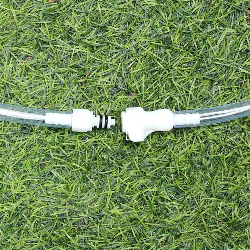 Vista 5 de 2Pcs 1/8" 3/16" 1/4" 1/8" Codo de 90 Grados de Tubo de Plástico Conector Rápido de Manguera en Línea Desconexión de Manguera Púas de Inserción