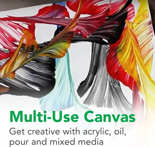 Vista 4 de Daler-Rowney Simply - Panel de lienzo de 11 x 14 pulgadas, paquete de 3 lienzos para óleo, acrílico, vertido y mixtos, 100% algodón, triple