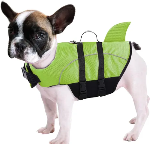 Vista 21 de Queenmore Chaleco Salvavidas para Perros Pequeños XXS, Chalecos Salvavidas para Cachorros para Perros Pequeños, Chaleco Salvavidas para Perros Azul