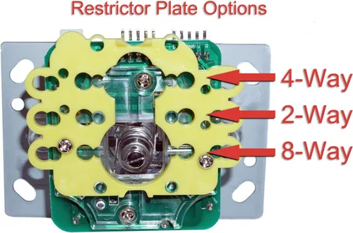 Vista 3 de Joystick LED Illluminated de 2-4-8 vías con tapa de bola LED blanca