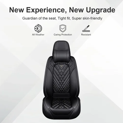 Vista 7 de Fundas de asiento para Nissan 250Z 2003-2009, color negro, comodidad de felpa, mejora interior de lujo e impermeables con almohadas