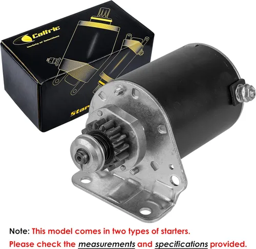 Vista 4 de Caltric Motor de arranque compatible con John Deere 92H D125 D130 D140 D155 D160 MIA13038 / engranaje de acero de 15 dientes