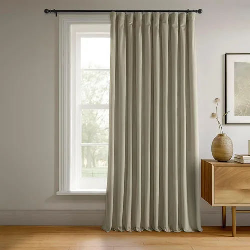 Vista 58 de HPD Half Price Drapes Cortinas Opacas Térmicas de Terciopelo Signature para Sala de Estar de 63 Pulgadas de Largo (1 Panel) con Bolsillo para Barra