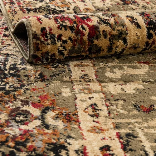 Vista 6 de Unique Loom Saturn Collection - Alfombra rectangular de iones (2 pies 2 pulgadas x 3 pies 1 pulgada, color beige crema/negro)