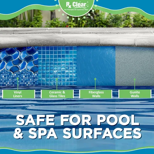 Vista 6 de Rx Clear Cloro granular para piscina de 2 libras Uso como bactericida, algicida y desinfectante en piscinas, jacuzzis y spas Estabilizado