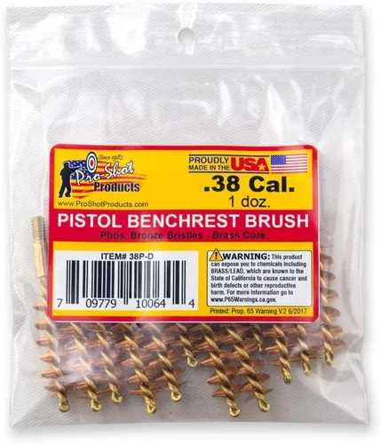 Vista 10 de Pro-Shot Productos 0.236 in/.243 Cal. Rifle Bore Brush Dozen Pack, Latón