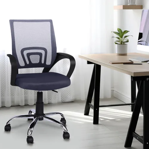 Naomi Home Silla ergonómica de escritorio para oficina en casa con soporte lumbar ajustable, cómoda silla giratoria giratoria, silla ejecutiva Gris