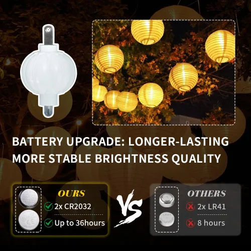 Vista 2 de 24 mini luces LED, globos de luz LED para linternas de papel, huevos de Pascua, fiesta de cumpleaños, boda, Halloween, decoración de Navidad, duran