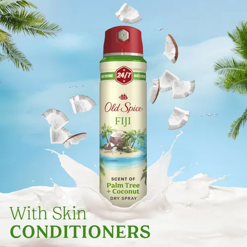 Vista 6 de Old Spice Dry Spray Desodorante antitranspirante para hombres, frescura 24/7, protección 24/7 sudor y olor, suave para la piel con acondicionadores