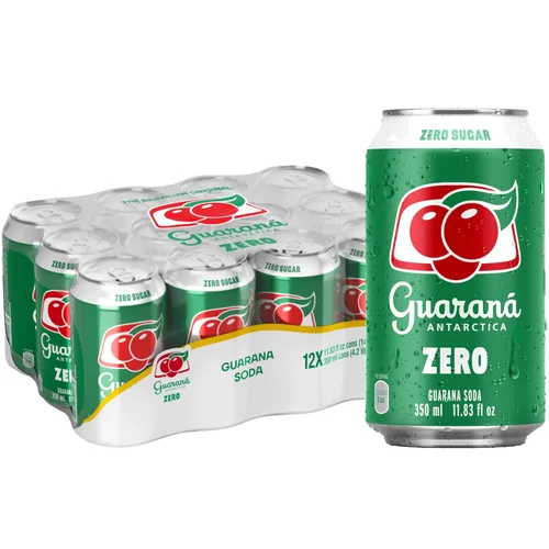 Vista 8 de Guaraná ANTARCTICA, El Refresco Original Brasileño de Guaraná, Regular, 350 ml (Paquete de 12)