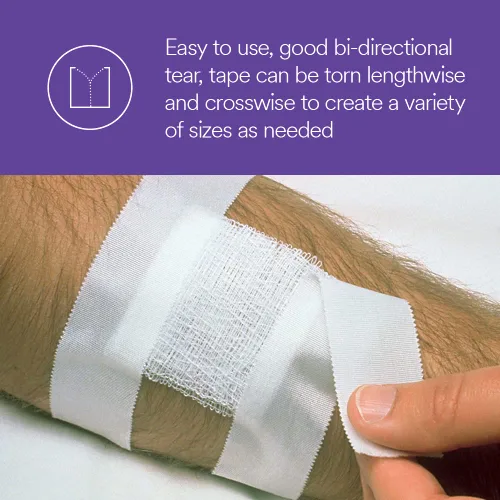 Vista 3 de 3M Durapore - Cinta quirúrgica 1" x 1.5 Yd 1538S-1, 1 caja, 100 rollos/caja