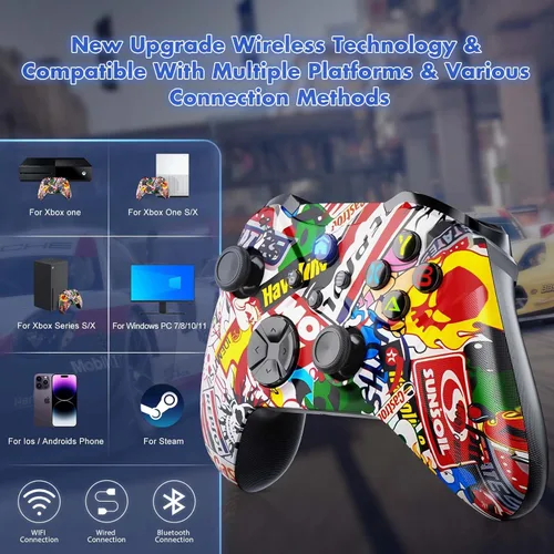Vista 2 de Gamrombo Controlador inalámbrico X-box compatible con Xbox Series XS, Xbox One, Xbox One SX, PC WindowsSteam, controlador de juego AndroidiOS