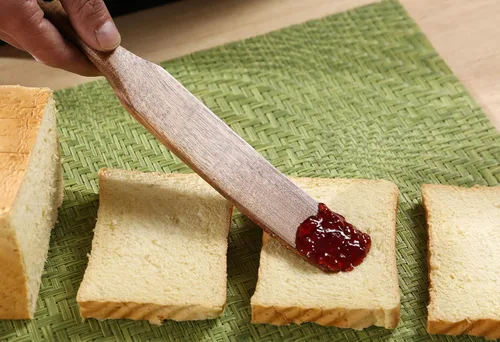 Vista 7 de MESSON Juego de 5 espátulas de madera, espátulas de madera de teca
