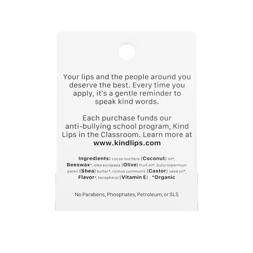 Vista 3 de Kind Lips Georgia Peach Organic Lip Balm Natural Hidratante Lip Care Paquete de 2