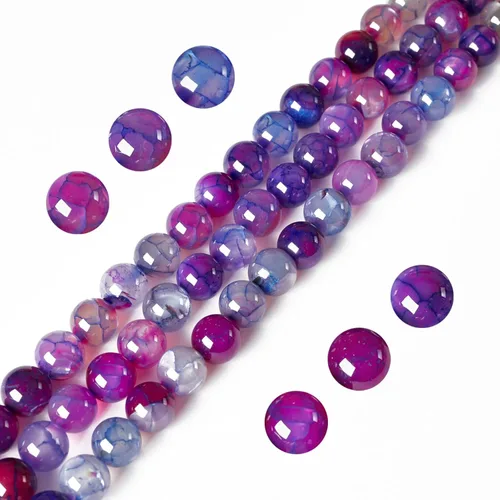 Vista 38 de 100 piezas de cuentas de amatista natural de 6 mm, cuentas de piedras preciosas redondas sueltas para hacer joyas