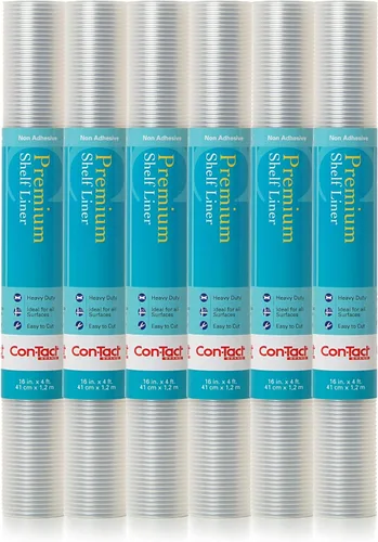 Vista 11 de Con-Tact Brand Premium Plus - Forro no adhesivo para estantes, resistente y multifuncional, 12 x 6 pies, Nova Crystal Clear, paquete de 1 rollo
