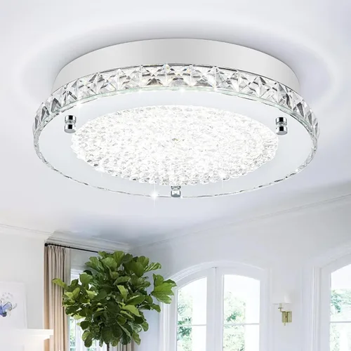Vista 10 de Moderna lámpara LED de techo empotrada de cristal, 8.3 pulgadas, para vestíbulo y dormitorio, para baño, pasillo, armario