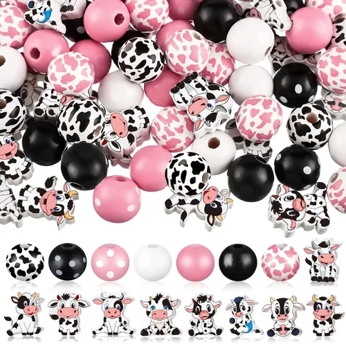 Vista 18 de Fabbay Juneteenth - 200 cuentas de madera de color negro, rojo, verde, amarillo, 1865, cuentas de madera para el Día de la Libertad, adornos