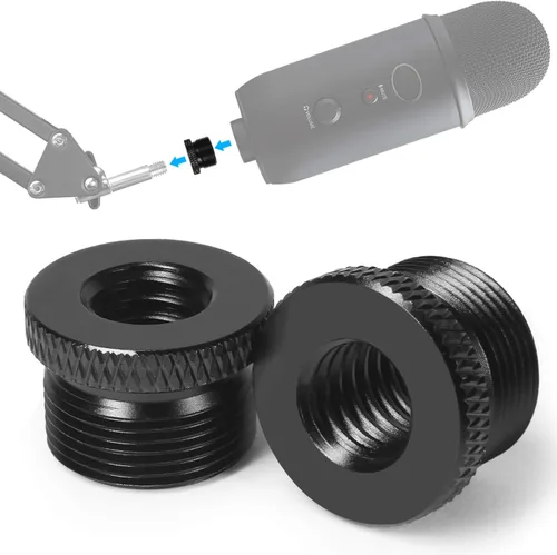 Vista 11 de Adaptador de 5/8 a 1/4, adaptador de rosca de micrófono de 5/8 pulgadas hembra a 1/4 pulgadas macho para soporte de micrófono, monitor de cámara