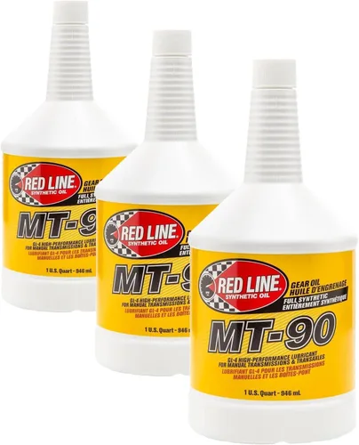 Red Line (50304) MT-90 75W-90 GL-4 lubricante de transmisión manual y transeje, 1 cuarto de galón (Paquete de 3)