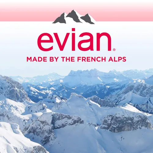 Vista 10 de Evian Agua de Manantial Natural, botellas de 330 ml (11.15 fl oz), paquete de 24