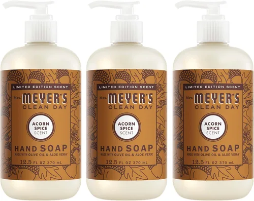 Vista 9 de MRS. MEYER'S Clean Day Jabón de manos, aroma a especias de bellota, botella de 12.5 onzas líquidas