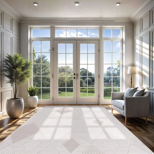 Vista 57 de CAMILSON - Tapete de pasillo moderno de 2 x 7 pies con patrón de diamantes, suave, microbucle, resiste las manchas, fácil de limpiar, no se