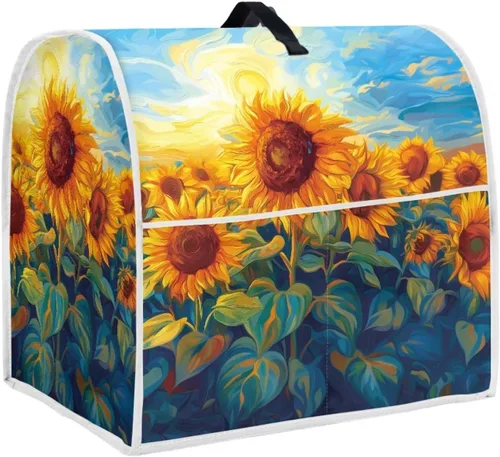 Vista 19 de Talayituse Beach Turtle Starfish Print Stand Mixer Cover for 4.5-5 Quarts Kitchen Aid, Washable Mixer Dust Cover with Handle and Pocket Kitchen